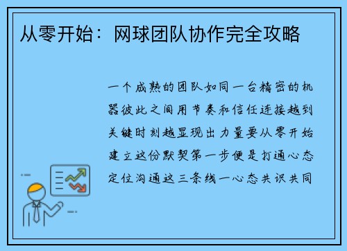 从零开始：网球团队协作完全攻略
